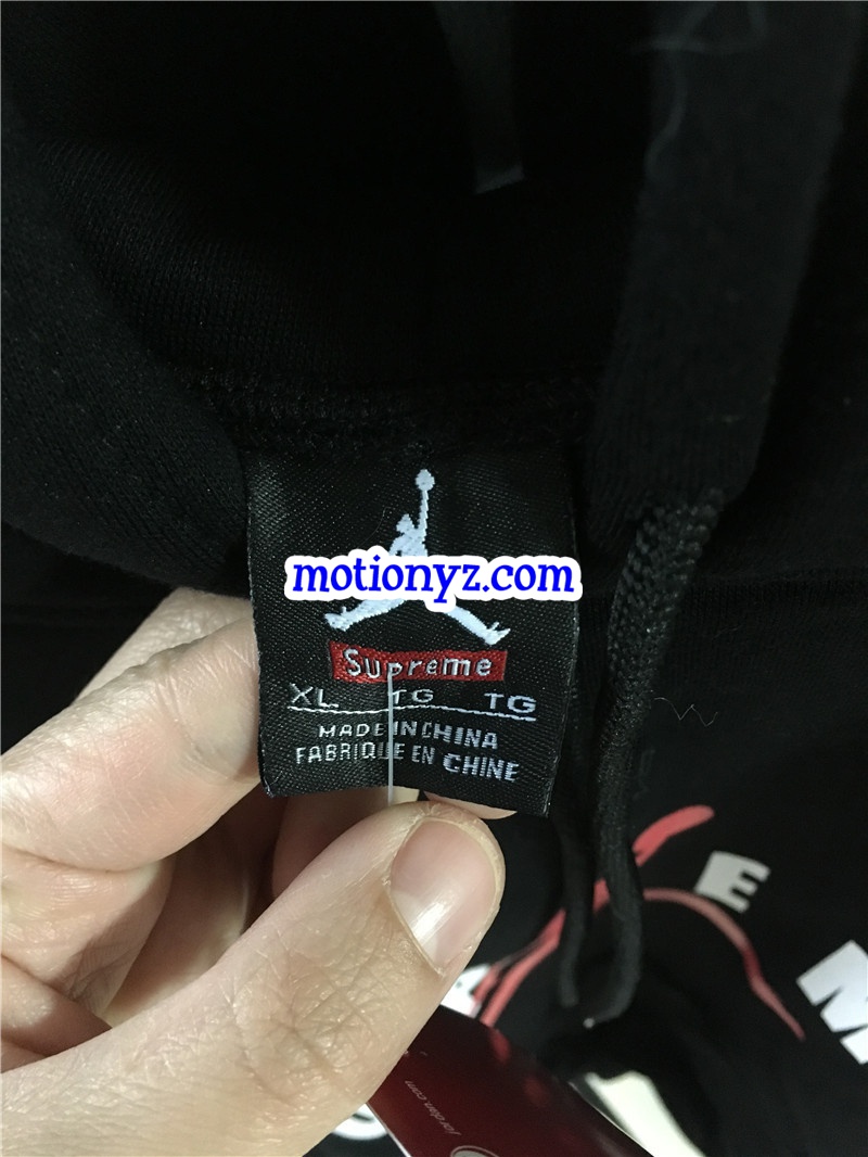 Supreme Clothes Jordan Hoodie Black